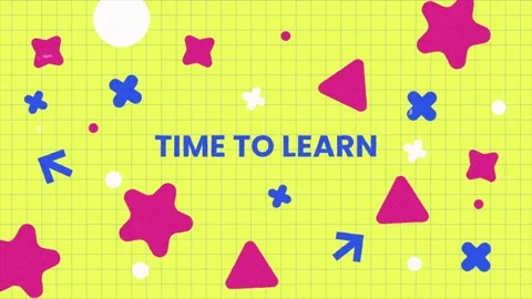 Colorful Time to Learn Title Animation Видео 347585392