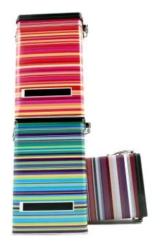 Colorful Tin Boxes Stock Photos