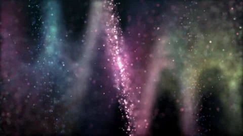 Colorful tiny particles flying bokeh background Stock Footage 255126963