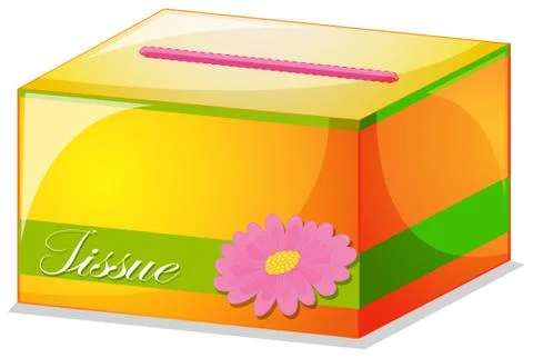 A colorful tissue box 스톡 일러스트