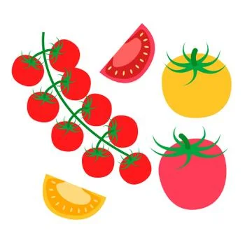 Colorful tomatos for your ideas Stock Illustration