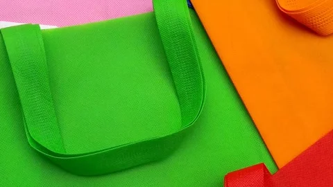 Colorful tote bag Stock Footage 303450241