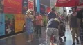 Colorful tourists bus on the Hollywood Boulevard 4k or 4k+ Resolution