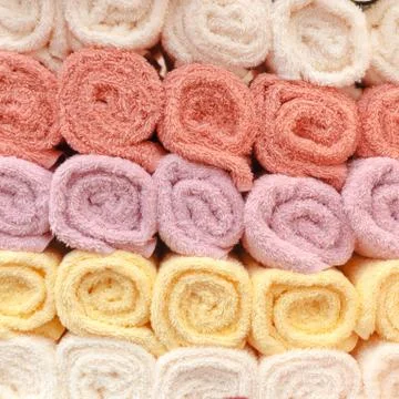 Colorful towels pattern Stock Photos