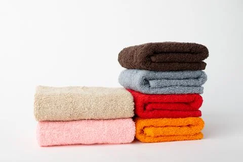 Colorful towels Stock Photos
