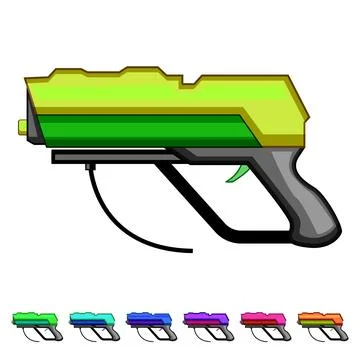 Colorful toy blaster for active laser game Stock Illustration