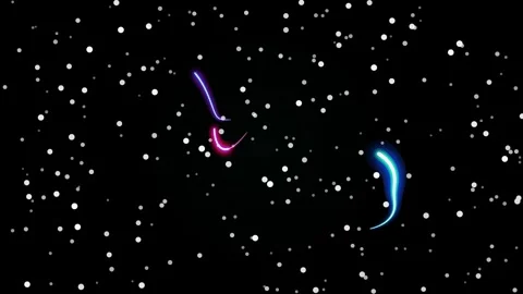 Colorful Trails Moving Through Starry Night Sky. Video stock 329426163