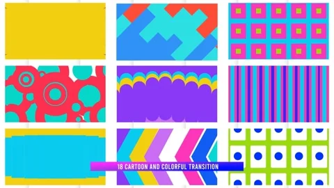 Colorful Transition Pack Stock After Effects