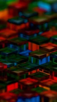 Colorful Transparent Blocks in Abstract Composition Illustrazione stock