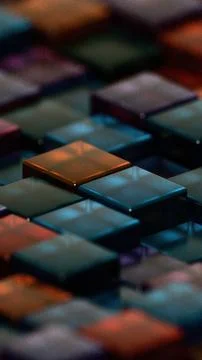 Colorful Transparent Blocks in Abstract Composition 스톡 일러스트
