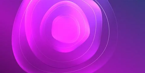 Colorful transparent flowing fluid shapes with glow effect geometric background Stock Illustration