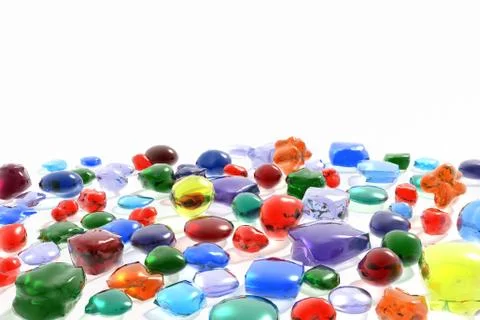 Colorful transparent gemstone background Stock Illustration
