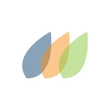 Colorful Transparent three leaf Stock Illustration