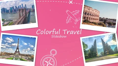 Colorful Travel After Effects stock