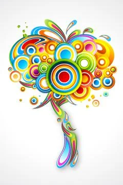 Colorful tree Stock Illustration