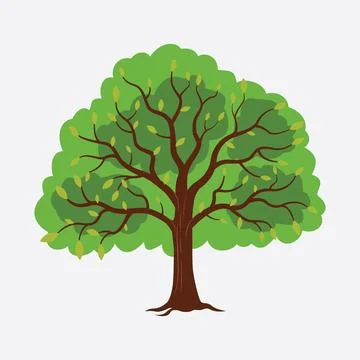 Colorful Tree Illustration Vector EPS Illustrazione stock