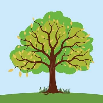 Colorful Tree Illustration Vector EPS Stock Illustration
