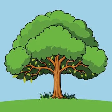 Colorful Tree Illustration Vector EPS Illustrazione stock