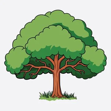 Colorful Tree Illustration Vector EPS Illustrazione stock