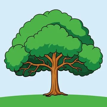 Colorful Tree Illustration Vector EPS イラスト素材