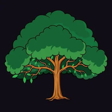 Colorful Tree Illustration Vector EPS イラスト素材