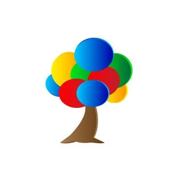 Colorful tree symbol Stock Illustration