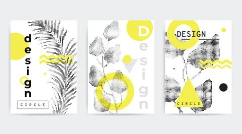 Colorful trend geometric composition Stock Illustration