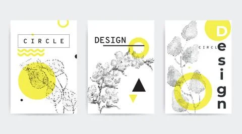 Colorful trend geometric composition Stock Illustration