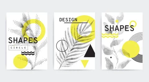 Colorful trend geometric composition Stock Illustration