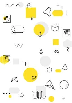 Colorful trend geometric pattern Illustrazione stock