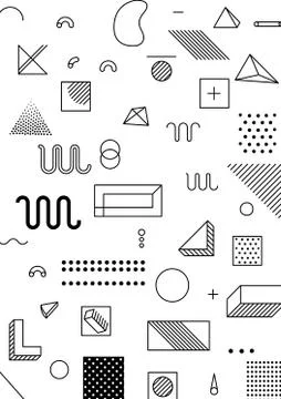 Colorful trend geometric pattern Stock Illustration