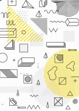 Colorful trend geometric pattern Stock Illustration