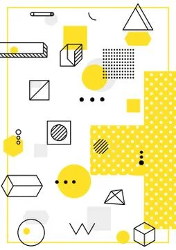 Colorful trend geometric pattern Stock Illustration