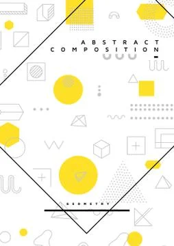 Colorful trend geometric pattern Stock Illustration