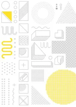 Colorful trend geometric pattern Stock Illustration