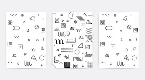 Colorful trend geometric pattern Stock Illustration