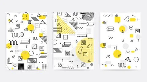 Colorful trend geometric pattern Stock Illustration