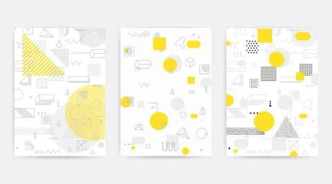 Colorful trend geometric pattern Stock Illustration
