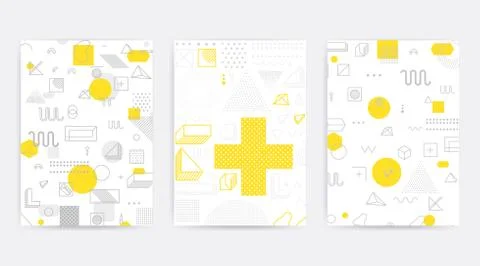 Colorful trend geometric pattern Stock Illustration