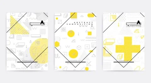 Colorful trend geometric pattern Stock Illustration