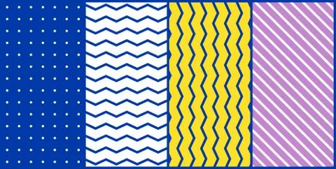 Colorful trend geometric pattern Stock Illustration
