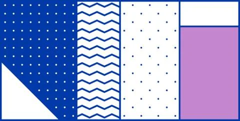 Colorful trend geometric pattern Stock Illustration