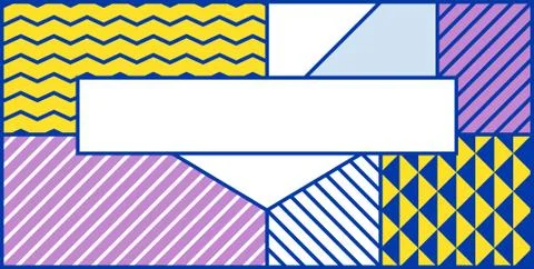 Colorful trend geometric pattern Stock Illustration