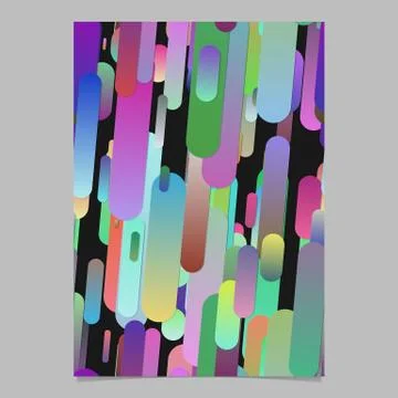 Colorful trendy gradient stripe pattern brochure background template Stock Illustration