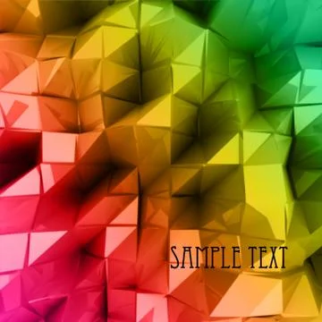 Colorful triangle abstract. Vector background 库存插图