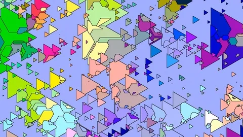 Colorful triangle animated pattern texture Stock Footage 127249372