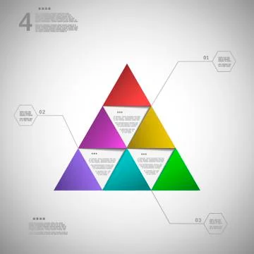 Colorful triangle for data presentation eps10 vector illustratio Illustrazione stock