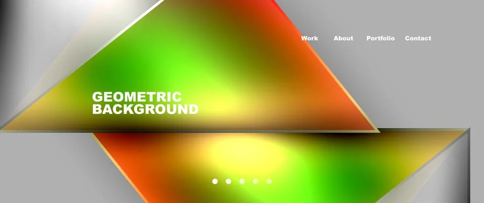 Colorful triangle geometric pattern on gray background Stock Illustration