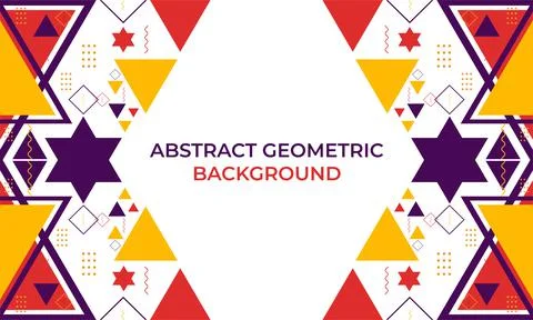 Colorful triangle geometric shape background Stock Illustration