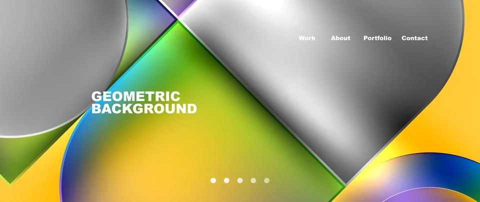 Colorful triangle gradient background in yellow, green, and blue hues イラスト素材